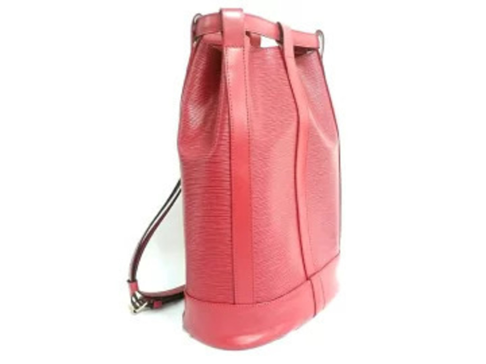 Louis Vuitton Hobo Bag Epi Randonee Castilian Red Leather LV